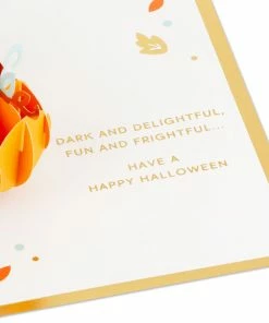 Hallmark Fun And Frightful 3D Pop-Up Halloween Card 12 Hallmark Fun And Frightful 3D Pop-Up Halloween Card -Department Store Shop Black Cat on Pumpkins 3D PopUp Halloween Card 1299IEH1003 03