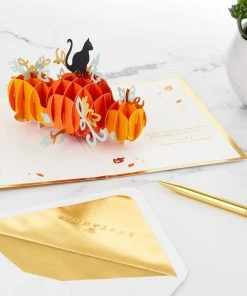 Hallmark Fun And Frightful 3D Pop-Up Halloween Card 17 Hallmark Fun And Frightful 3D Pop-Up Halloween Card -Department Store Shop Black Cat on Pumpkins 3D PopUp Halloween Card 1299IEH1003 08