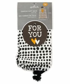 Hallmark 28" Black Dots With Heart Fabric Gift Bag With Tag 5 Hallmark 28" Black Dots With Heart Fabric Gift Bag With Tag -Department Store Shop Black Dots With Heart Fabric Gift Bag With Tag 1499EGB7347 04