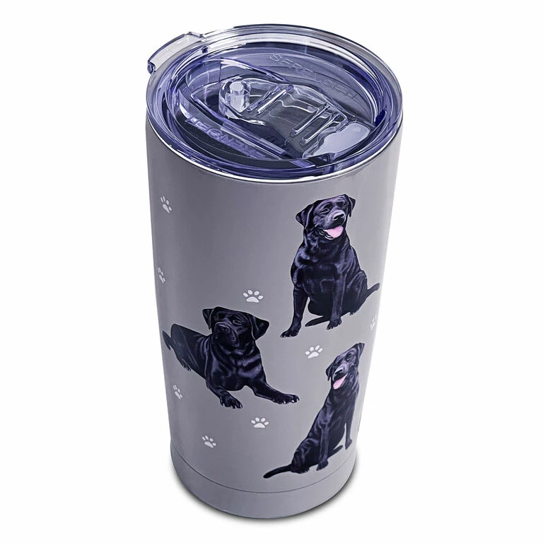 E&S Pets Black Labrador Stainless Steel Tumbler, 20 Oz. 2 E&S Pets Black Labrador Stainless Steel Tumbler, 20 Oz. - Image 2