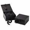 Hallmark 8" Square Black Gift Boxes With Paper Shred, 2-Pack