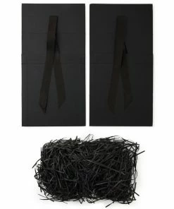 Hallmark 8" Square Black Gift Boxes With Paper Shred, 2-Pack -Department Store Shop Black Large Gift Boxes With Paper Shred 5EBC1856 06