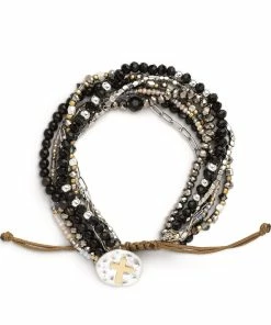 Demdaco Your Journey Layered Black Prayer Bracelet