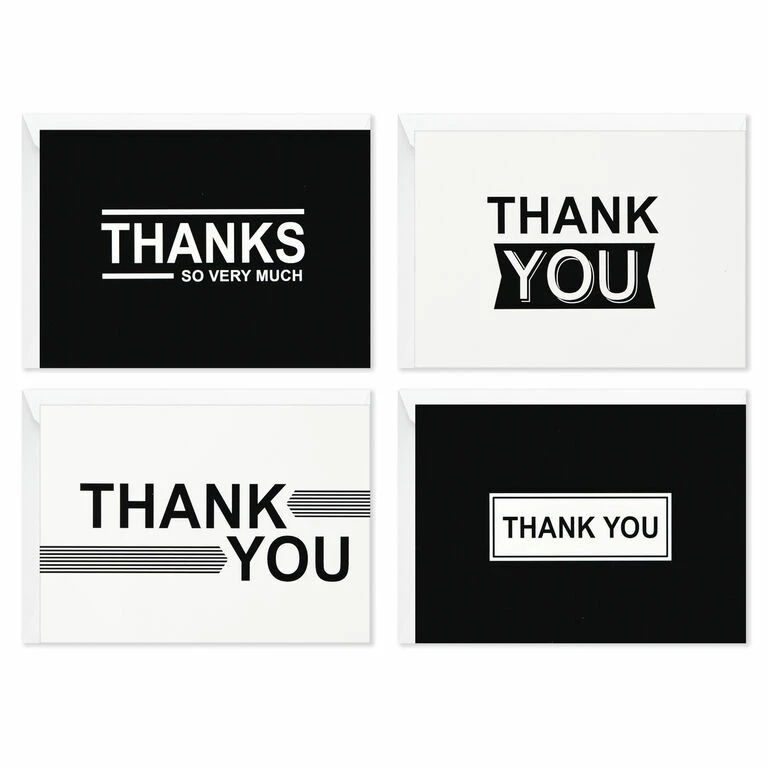 Hallmark Black-and-White Assorted Blank Thank-You Notes, Pack Of 48 2 Hallmark Black-and-White Assorted Blank Thank-You Notes, Pack Of 48 - Image 2