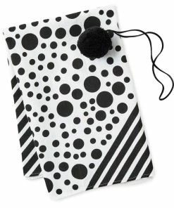 Hallmark 26" Black-and-White Fabric Gift Wrap With Elastic Band 8 Hallmark 26" Black-and-White Fabric Gift Wrap With Elastic Band -Department Store Shop BlackandWhite Square Flat Wrapping Cloth 1299EJR6377 03