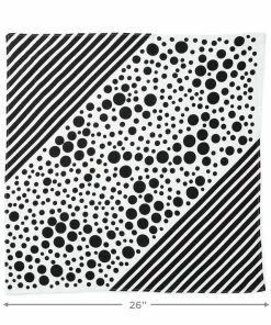 Hallmark 26" Black-and-White Fabric Gift Wrap With Elastic Band 9 Hallmark 26" Black-and-White Fabric Gift Wrap With Elastic Band -Department Store Shop BlackandWhite Square Flat Wrapping Cloth 1299EJR6377 04