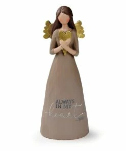 Blossom Bucket Always In My Heart Angel Figurine, 8"