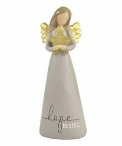 Blossom Bucket Hope Be Still Angel Figurine, 5.5"