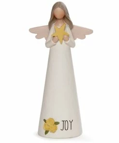 Blossom Bucket Joy Angel With Star Figurine, 7.25"