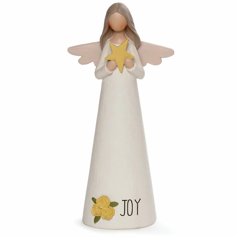 Blossom Bucket Joy Angel With Star Figurine, 7.25" 1 Blossom Bucket Joy Angel With Star Figurine, 7.25"