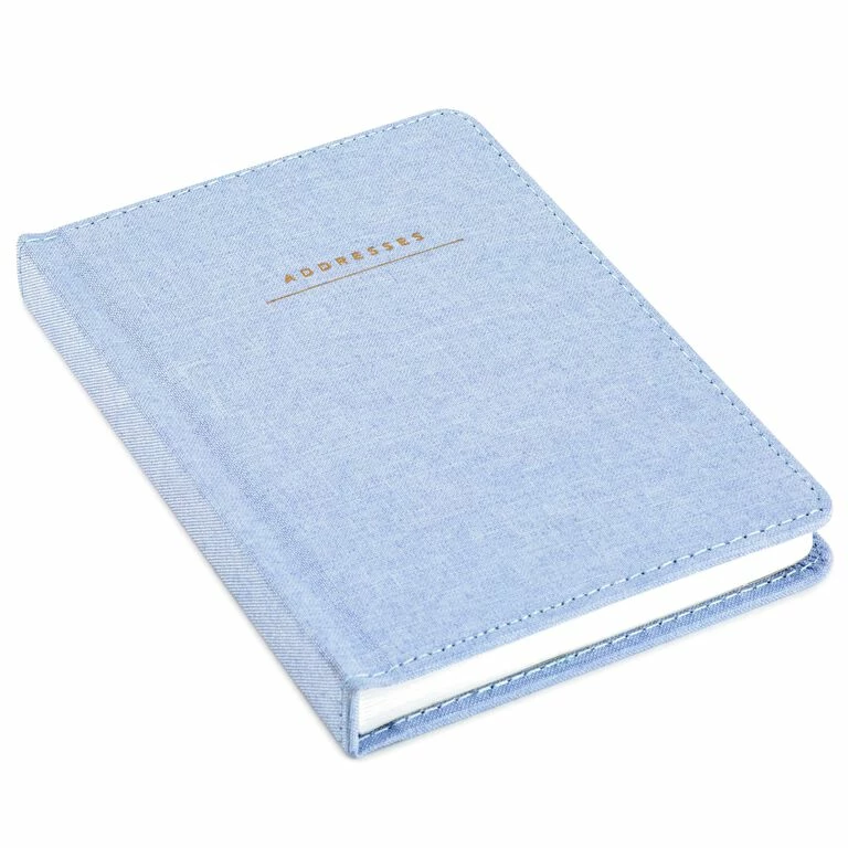 Hallmark Blue Chambray Address Book 1 Hallmark Blue Chambray Address Book