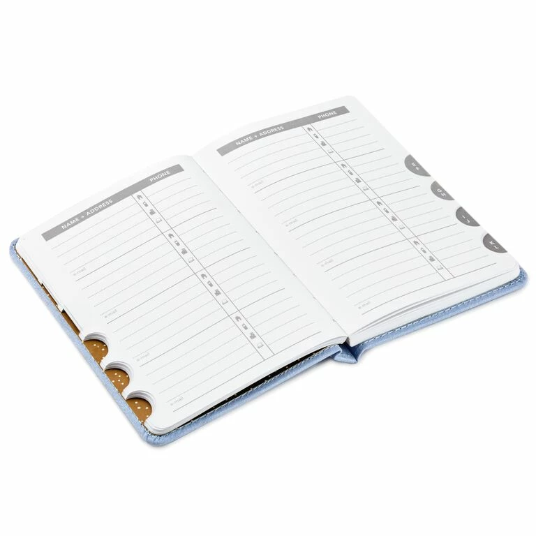 Hallmark Blue Chambray Address Book 3 Hallmark Blue Chambray Address Book - Image 3