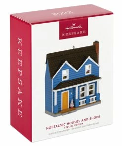 Hallmark Nostalgic Houses And Shops Special Edition 2023 Ornament -Department Store Shop Blue Clapboard House Keepsake Ornament 2599QXE3309 04