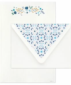 Hallmark Blue Floral Stationery Set, Box Of 20 -Department Store Shop Blue Floral Stationery Set 1499STN1140 03