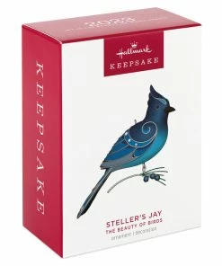 Hallmark The Beauty Of Birds Steller's Jay Ornament 9 Hallmark The Beauty Of Birds Steller's Jay Ornament -Department Store Shop Blue Jay Bird Keepsake Ornament 1799QXR8057 04
