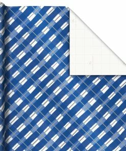 Hallmark Blue And White 3-Pack Holiday Wrapping Paper Assortment, 120 Sq. Ft. -Department Store Shop Blue and White Holiday Wrapping Paper Assortment 5JXW1256 04