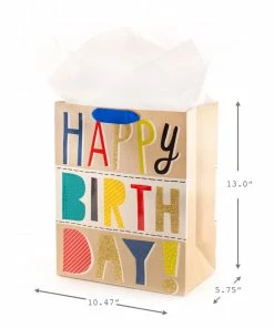 Hallmark Bold Birthday 3-Pack Assorted Gift Bags With Tissue 8 Hallmark Bold Birthday 3-Pack Assorted Gift Bags With Tissue -Department Store Shop Bold Birthday 3Pack Small and Large Gift Bags Tissue 5EGB6054 03