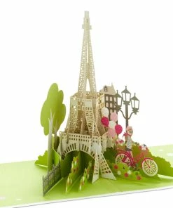 Hallmark Bonjour Eiffel Tower 3D Pop-Up Hello Card