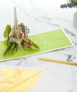 Hallmark Bonjour Eiffel Tower 3D Pop-Up Hello Card -Department Store Shop Bonjour Eiffel Tower 3D PopUp Hello Card 1299LAD9664 08