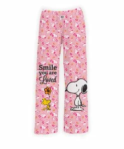 Brief Insanity Snoopy Smile Pink Lounge Pants, Small