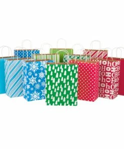 Hallmark 13" Bright Fun 12-Pack Assorted Christmas Gift Bags