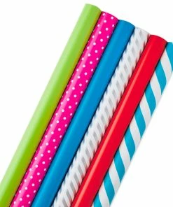 Hallmark Bright And Bold 6-Pack Wrapping Paper, 180 Sq. Ft. Total