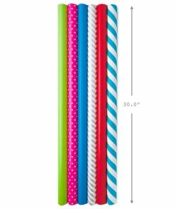 Hallmark Bright And Bold 6-Pack Wrapping Paper, 180 Sq. Ft. Total -Department Store Shop Bright and Bold 6Pack Wrapping Paper Rolls 5JXW1746 03