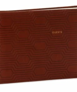 Hallmark Brown Hexagonal Pattern Guest Book