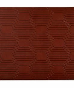 Hallmark Brown Hexagonal Pattern Guest Book -Department Store Shop Brown Faux Leather Geometric Pattern Guest Book 1EDY3152 04
