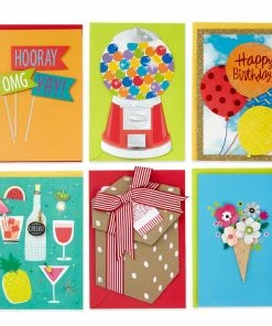 Hallmark Premium Assorted Handmade All-Occasion Cards In Leaf Print Organizer, Box Of 24 -Department Store Shop Bulk Handmade AllOccasion Cards in Storage Box 5EDX1107 05