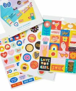 Hallmark Decorate And Send Colorful Sticker Book -Department Store Shop Bulk Pack of Colorful Stickers for Kids 3SSJ1201 02