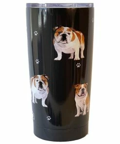 E&S Pets Bulldog Stainless Steel Tumbler, 20 Oz.