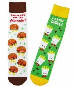 Hallmark Burger And Fries Better Together Funny Crew Socks