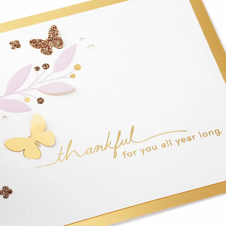 Hallmark Butterfly Bouquet Thankful For You 3D Pop-Up Thinking Of You Card 3 Hallmark Butterfly Bouquet Thankful For You 3D Pop-Up Thinking Of You Card - Image 3