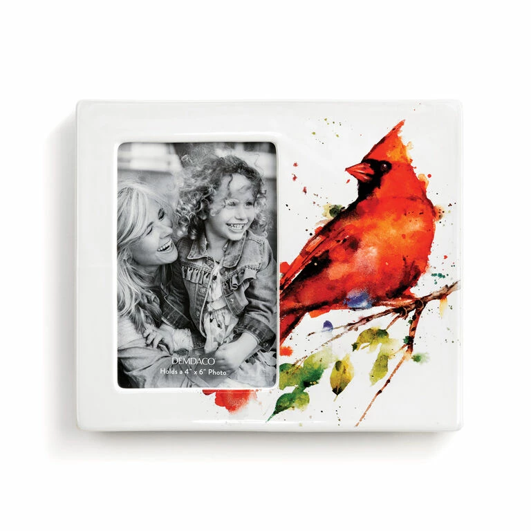 Demdaco Spring Cardinal Ceramic Picture Frame, 4x6 1 Demdaco Spring Cardinal Ceramic Picture Frame, 4x6