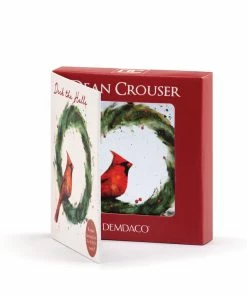 Cardinal On Holly Wreath Magnet Ornament And Matching Card -Department Store Shop Cardinal Magnet Ornament With Card 2020230116 03