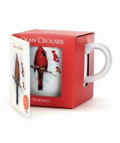 Cardinal And Holly Mug And Matching Card -Department Store Shop Cardinal Mug on Holly Branch With Card 2020220253 03
