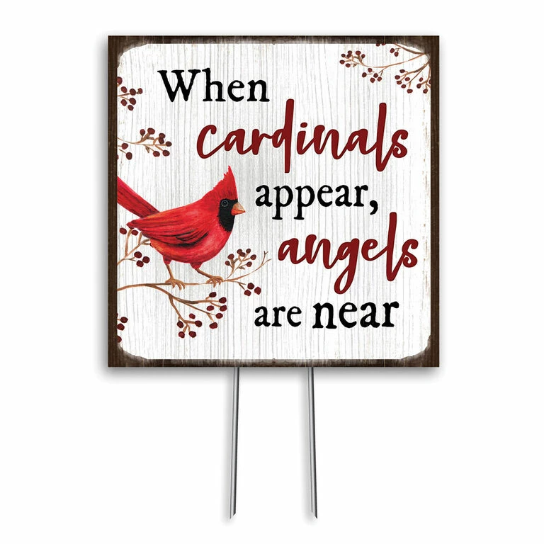 My Word! Cardinal Plant Poke Accent Sign 1 My Word! Cardinal Plant Poke Accent Sign
