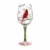 Enesco Lolita Cardinal Beauty Handpainted Wine Glass, 15 Oz.