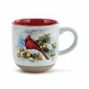 Cardinal On Snow Frosted Branch Mug And Matching Card