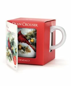 Cardinal On Snow Frosted Branch Mug And Matching Card -Department Store Shop Cardinal on Frosted Branch Mug With Card 2020220252 03