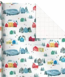 Hallmark Winter Wonder 3-Pack Christmas Wrapping Paper Assortment, 120 Sq. Ft. 13 Hallmark Winter Wonder 3-Pack Christmas Wrapping Paper Assortment, 120 Sq. Ft. -Department Store Shop Cardinals Snowflakes and Village Gift Wrap Pack 5JXW1075 07