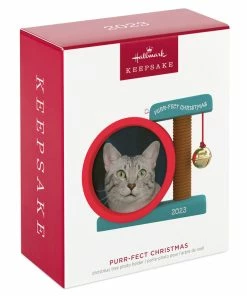 Hallmark Purr-fect Christmas 2023 Photo Frame Ornament -Department Store Shop Cat Scratcher Toy Picture Frame Keepsake Ornament 1599QGO2597 04