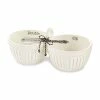 Mud Pie Double Dip Bowl And Spreader, Set Of 2