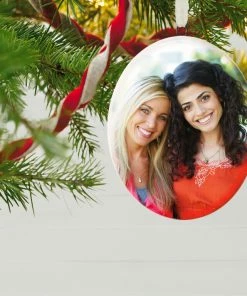 Hallmark Ceramic Photo Ornament—Vertical Oval -Department Store Shop Ceramic Photo OrnamentVertical Oval 1999QHE1739B1 02