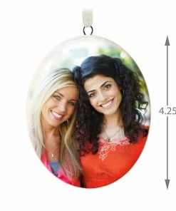 Hallmark Ceramic Photo Ornament—Vertical Oval -Department Store Shop Ceramic Photo OrnamentVertical Oval 1999QHE1739B1 03