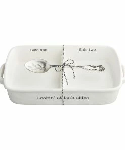 Mud Pie Side Serving Dish And Spoon, Set Of 2