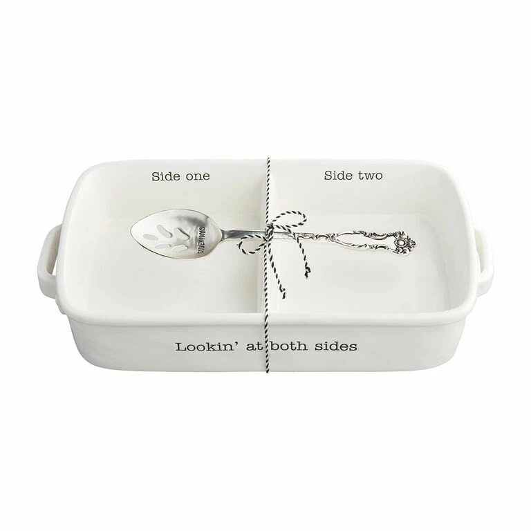 Mud Pie Side Serving Dish And Spoon, Set Of 2 1 Mud Pie Side Serving Dish And Spoon, Set Of 2