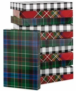 Hallmark Checks And Plaids 12-Pack Designed Shirt Boxes