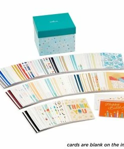 Hallmark Cheerful Celebrations Boxed All-Occasion Cards Assortment, Pack Of 100